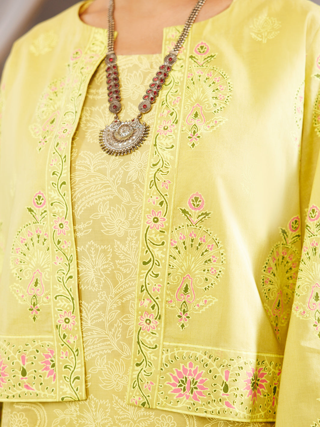 Lawn Lime Green Stitched Suit - Almirah
