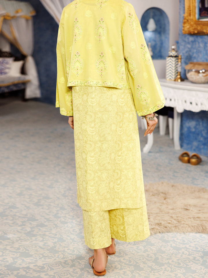Lawn Lime Green Stitched Suit - Almirah
