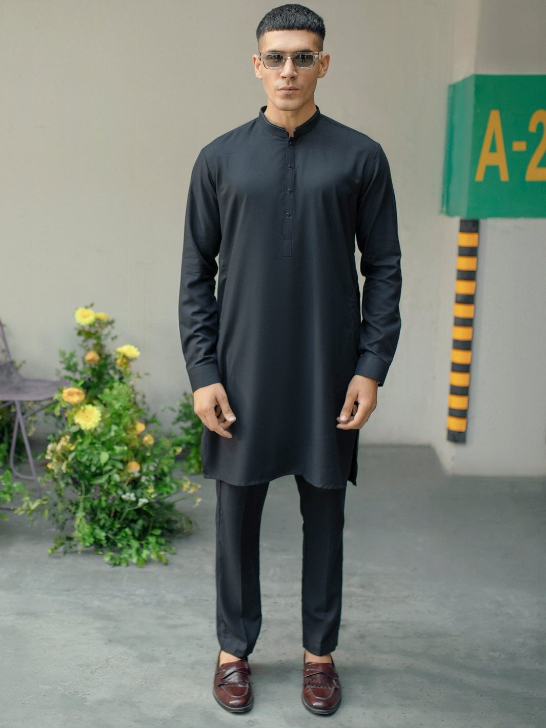 Blended Black Shalwar Kameez - Almirah