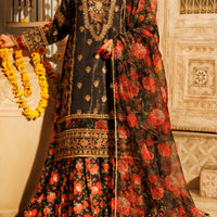 Mesuri Net Black Stitched Suit - Almirah