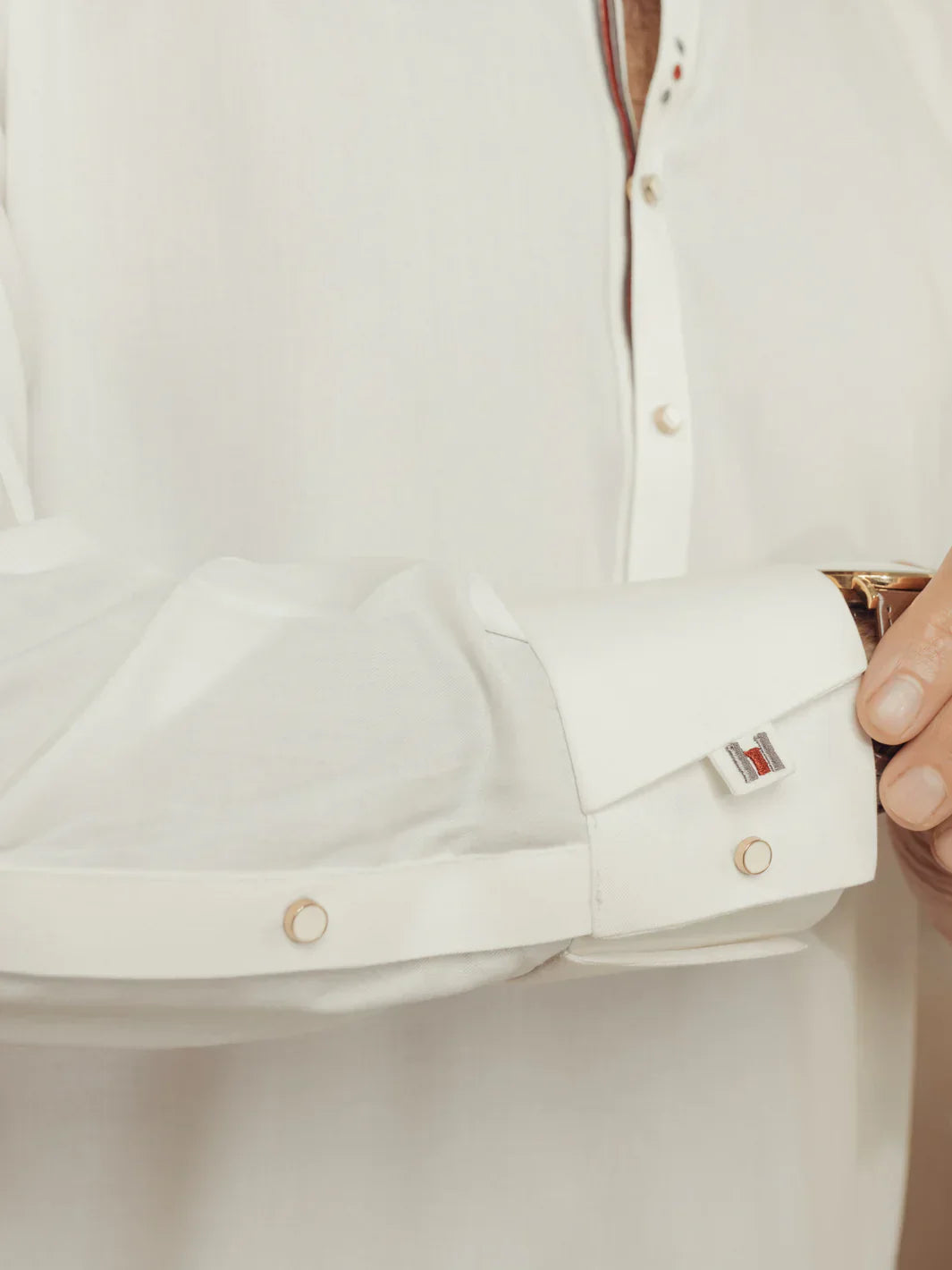 Blended White Shalwar Kameez- Almirah