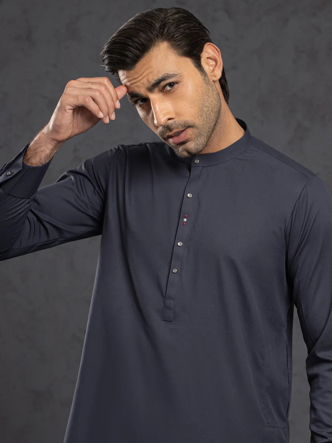 Blended Grey Shalwar Kameez- Almirah