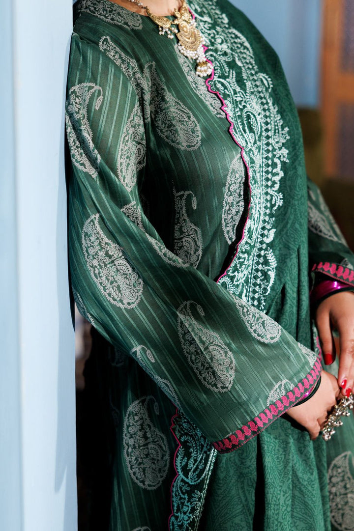 Strip Dobby Green Stitched Suit - Almirah