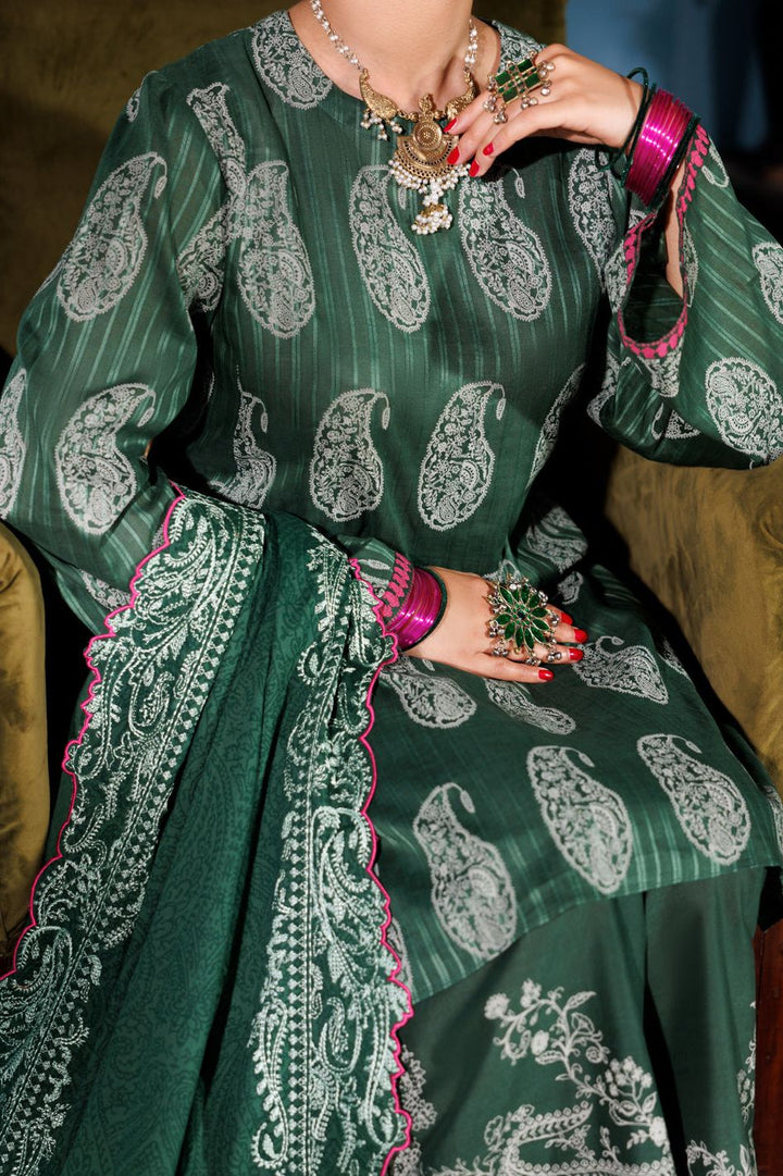 Strip Dobby Green Stitched Suit - Almirah