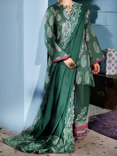 Strip Dobby Green Stitched Suit - Almirah