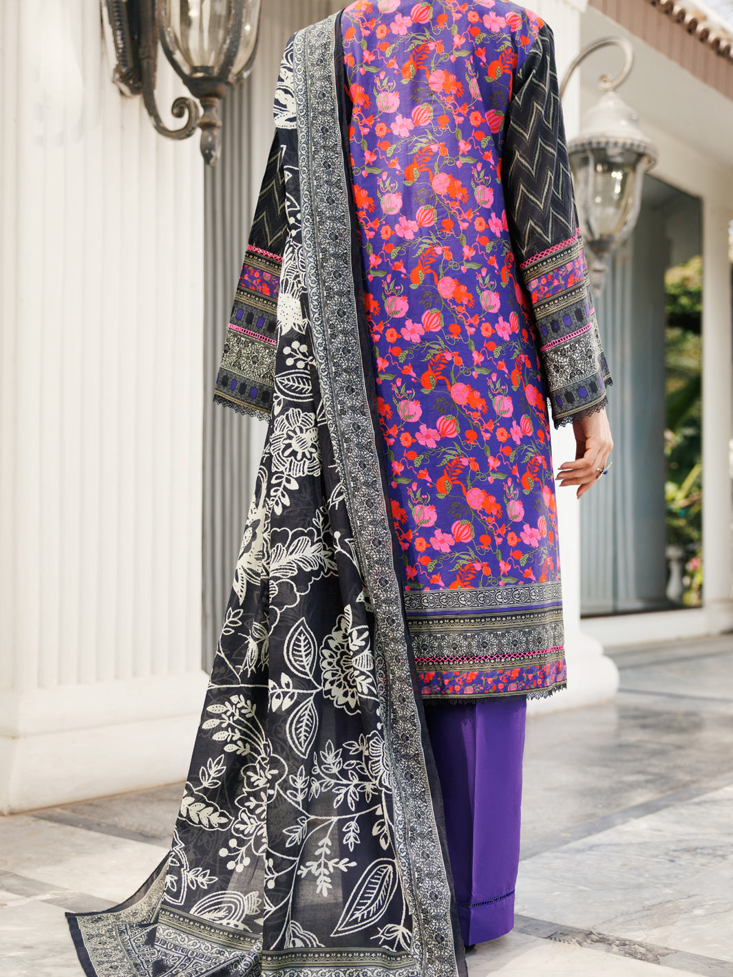 Lawn Purple Stitched Suit - Almirah