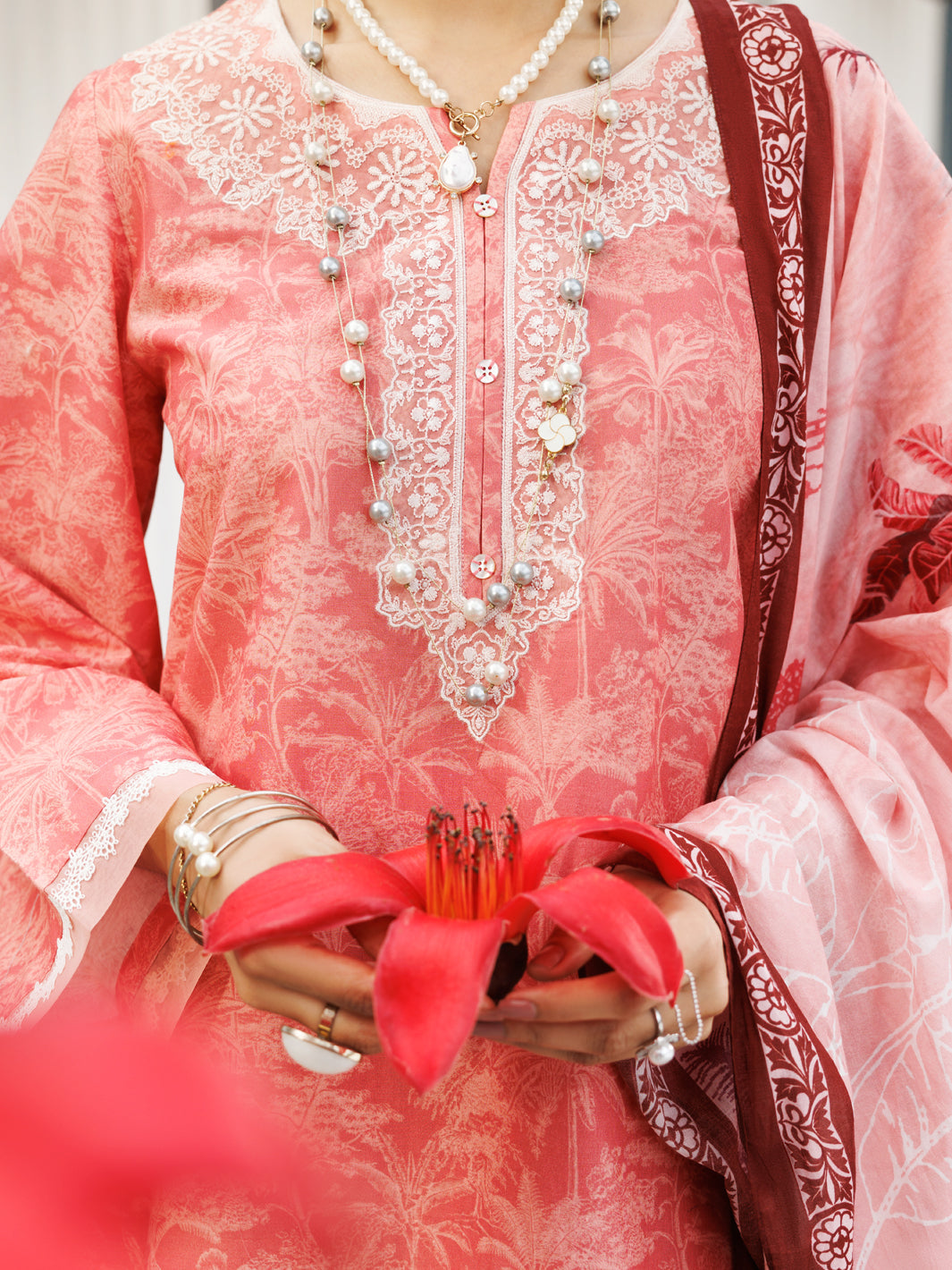 Lawn Light Pink Stitched Suit - Almirah