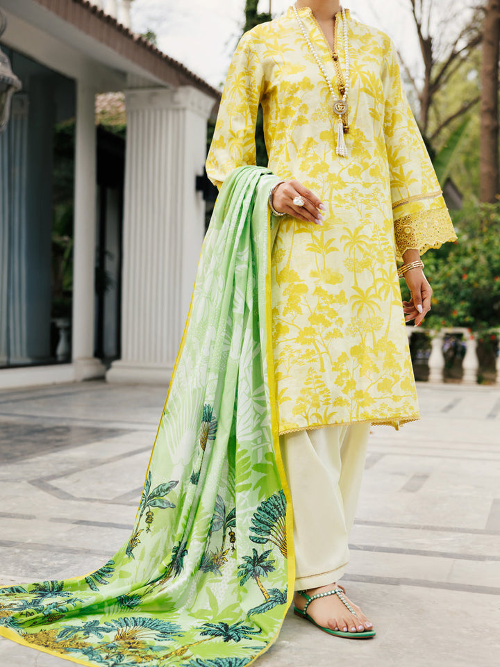 Lawn Lemon Stitched Suit - Almirah
