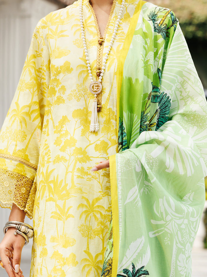 Lawn Lemon Stitched Suit - Almirah
