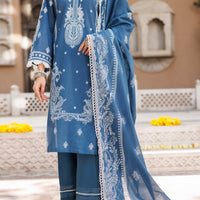 Lawn Blue Stitched Suit - Almirah