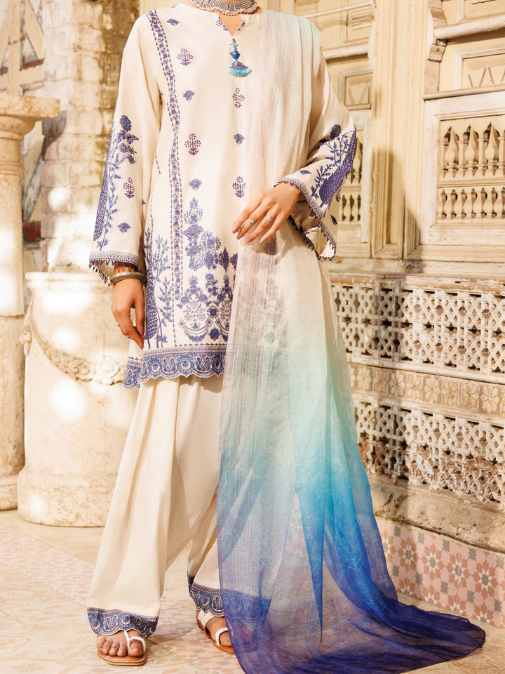 Lawn Ivory Stitched Suit - Almirah