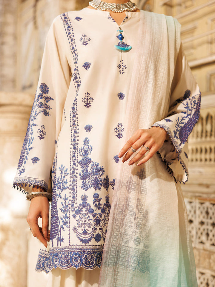 Lawn Ivory Stitched Suit - Almirah
