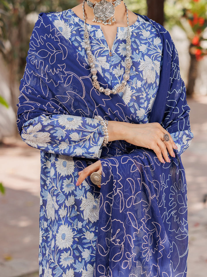 Blue Stitched Suit - Almirah