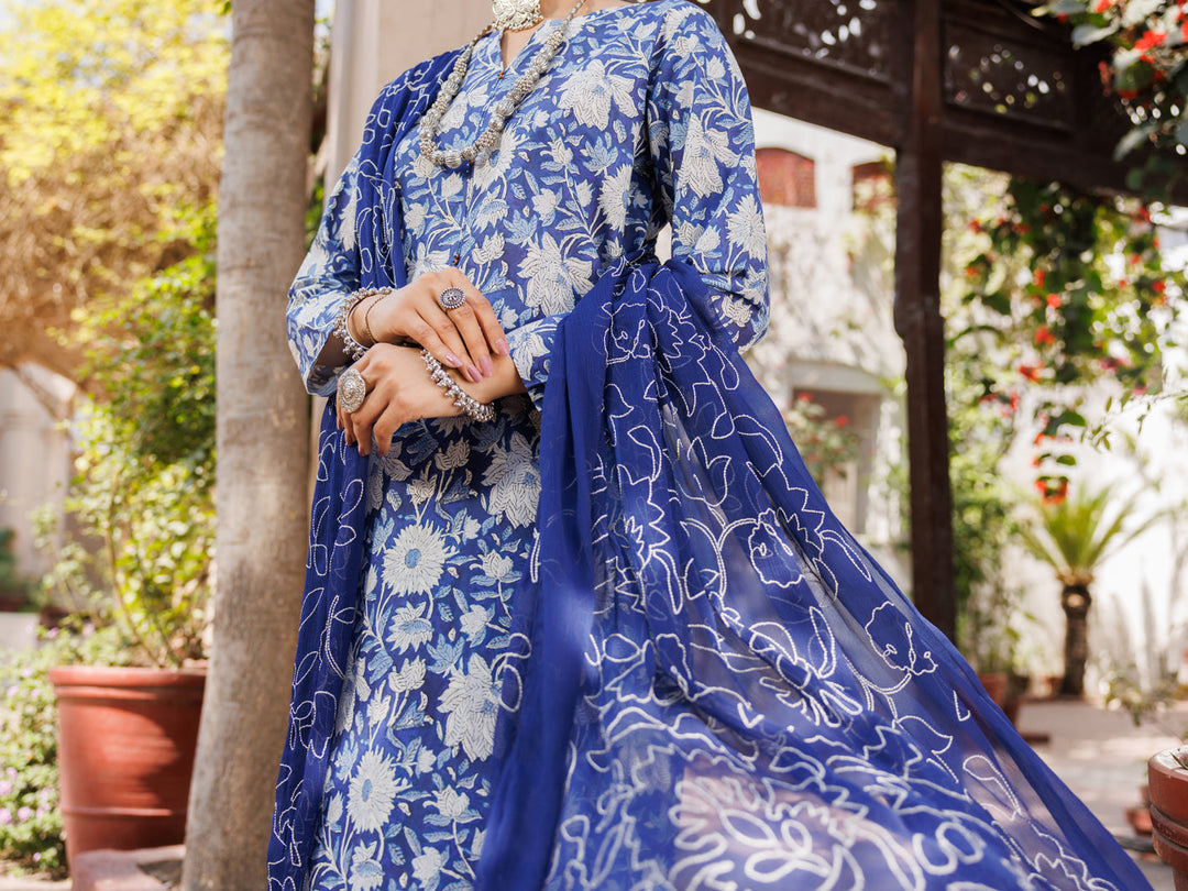 Blue Stitched Suit - Almirah