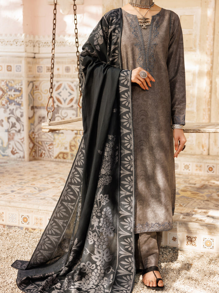 Cambric Grey Stitched Suit - Almirah