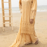 Lawn Khaki Unstitched Suit - Almirah