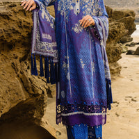 Lawn Blue Unstitched Suit - Almirah