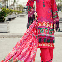 Cambric Pink Unstitched Suit - Almirah