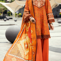 Lawn Mustard Unstitched Suit - Almirah