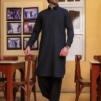 Blended Black Shalwar Kameez - Wasim Akram by Almirah