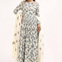 Printed Cotail Off White Unstitched Suit - Gul Ahmed