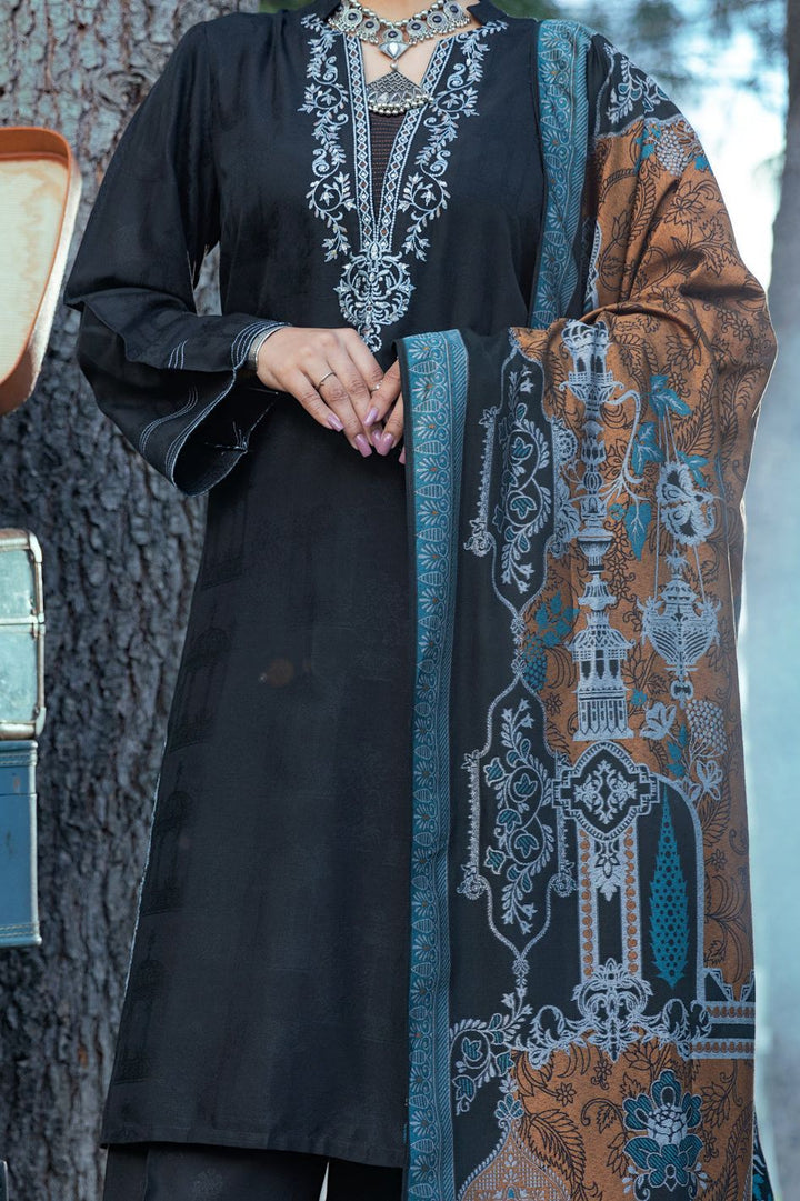 Yarn Dyed Black Stitched Suit - Almirah