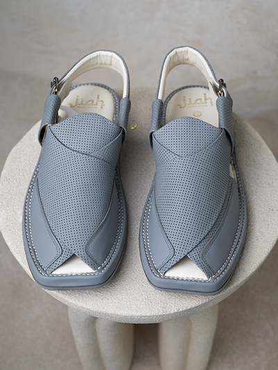 Peshawari Chappal - Grey - Jiah