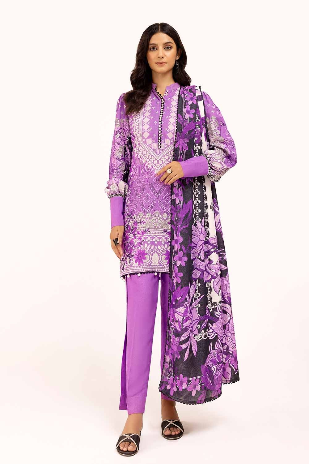 Karandi Pink Unstitched Suit - Gul Ahmed