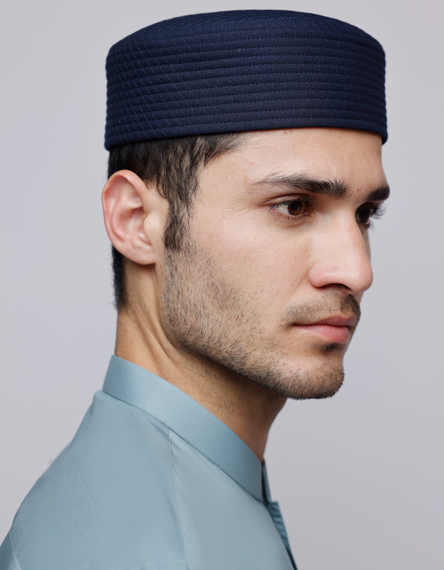 Blended Blue Cap - J. Junaid Jamshed