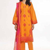 Printed Lawn Mustard Unstitched Suit - Gul Ahmed
