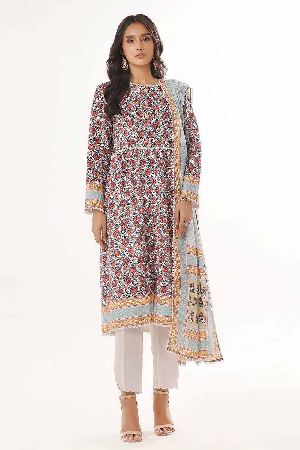 Lawn Multi Unstitched Suit - Gul Ahmed