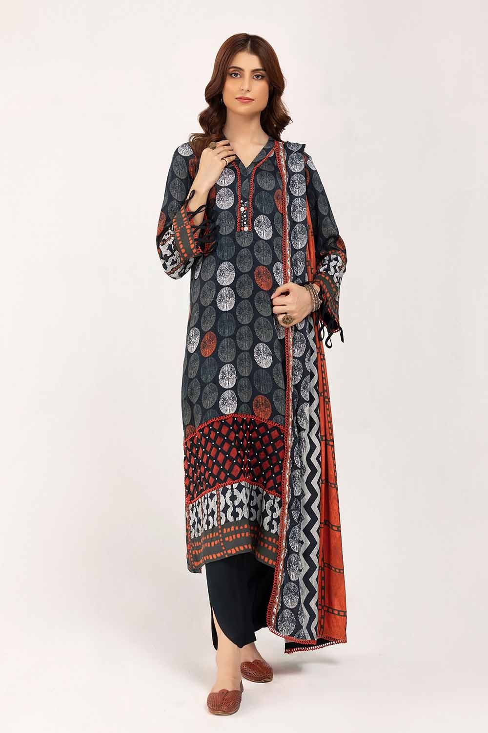 Cotail Grey Unstitched Suit - Gul Ahmed