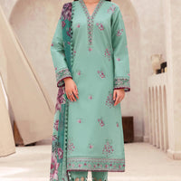 Cyan Whisper - Bahaar Embroidered Eid Lawn Stitched