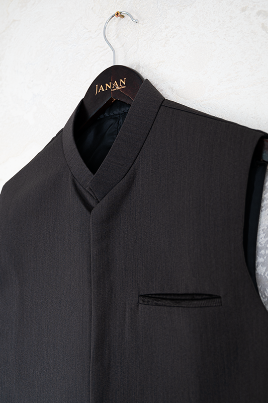 Blended Brown Waistcoat - J. Junaid Jamshed