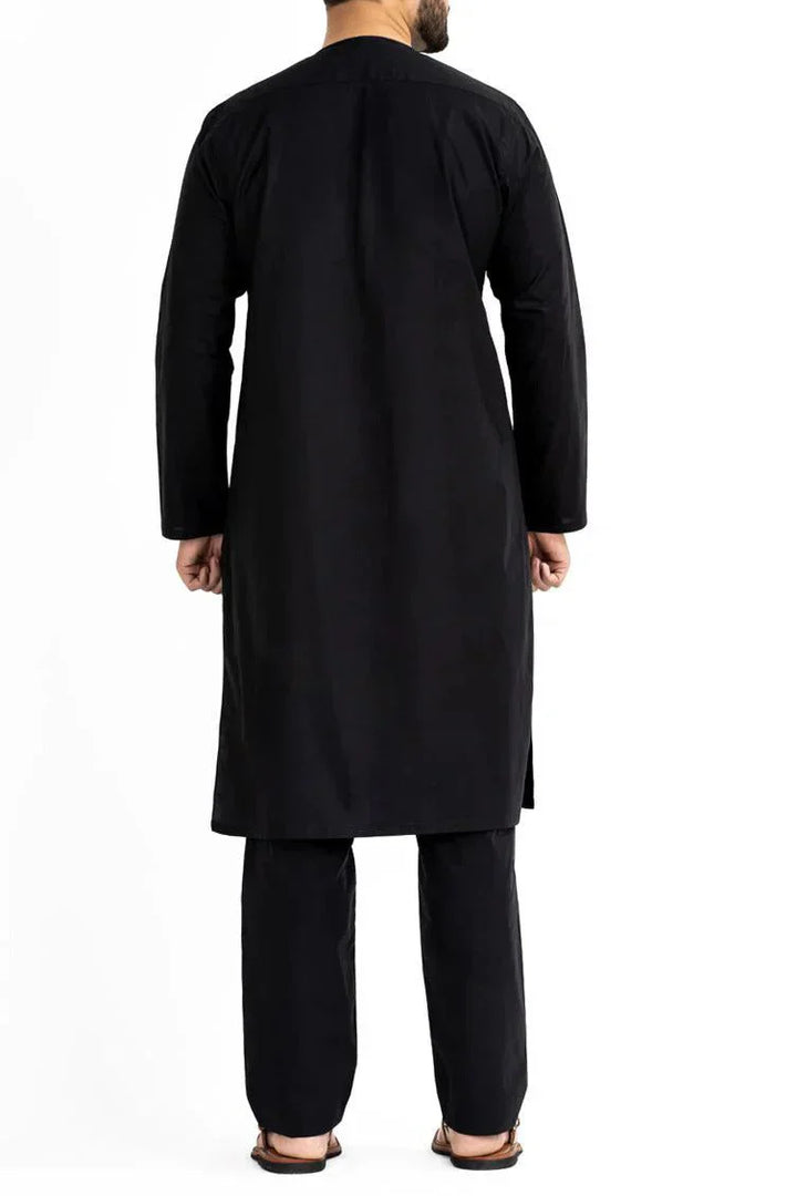 Blended Black Inner Suit- J. Junaid Jamshed
