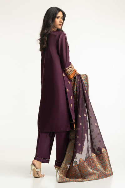 Lawn Embroidered Purple Stitched Suit - Gul Ahmed