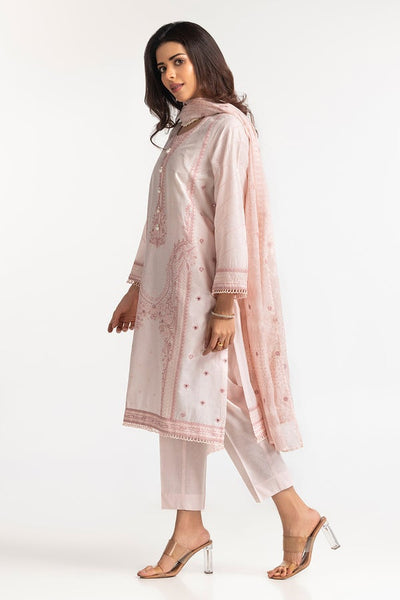 Lawn Embroidered Light Pink Stitched Suit - Gul Ahmed