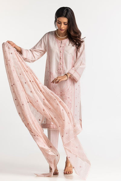 Lawn Embroidered Light Pink Stitched Suit - Gul Ahmed