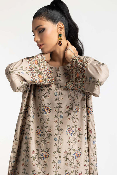 Acrylic Beige Stitched Suit - Gul Ahmed