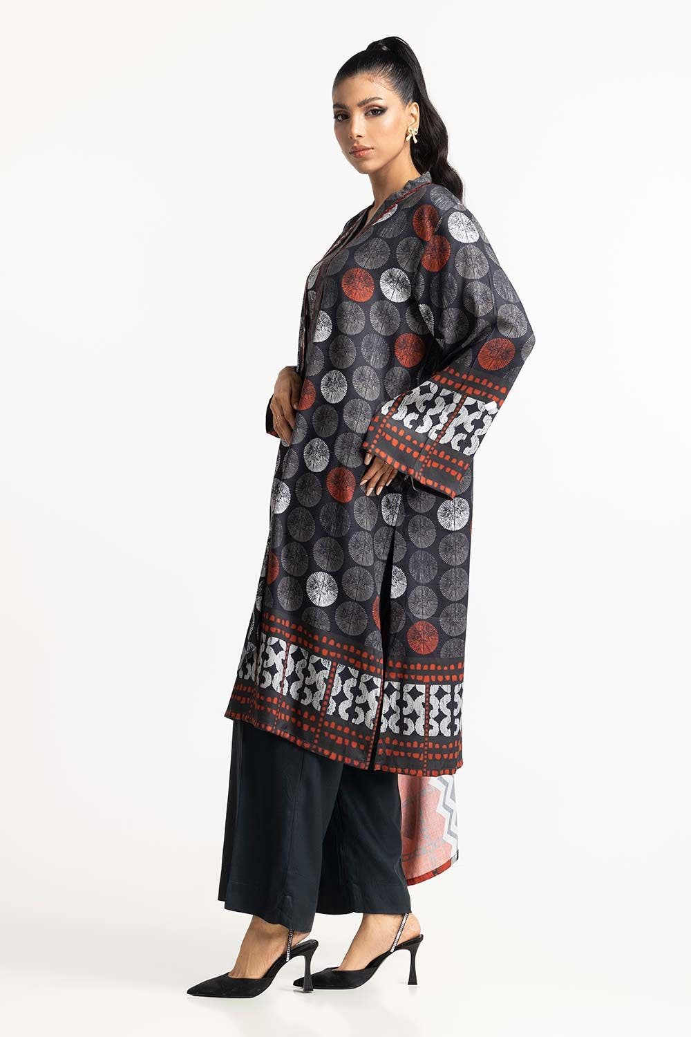 Cotail Black Stitched Suit - Gul Ahmed