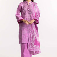 Lawn Printed With Diamantes Pink Stitched Suit - Gul Ahmed