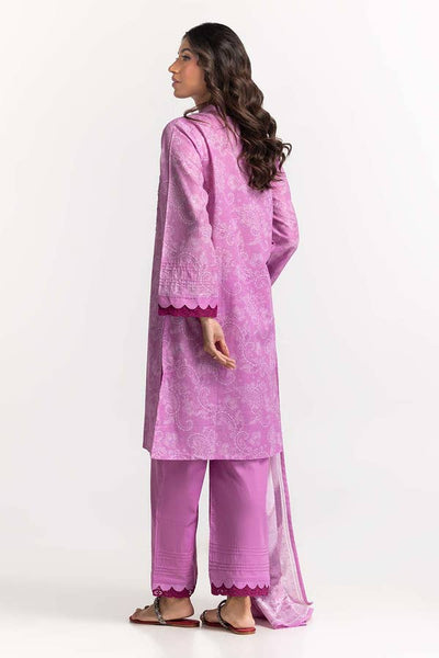 Lawn Printed With Diamantes Pink Stitched Suit - Gul Ahmed