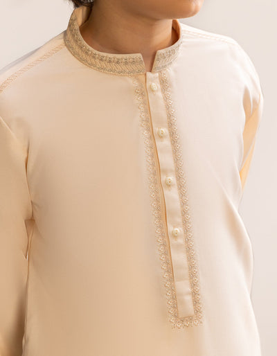 Blended Orange Kurta Trouser - J. Junaid Jamshed