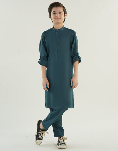 Blended Green Kurta Trouser - J. Junaid Jamshed