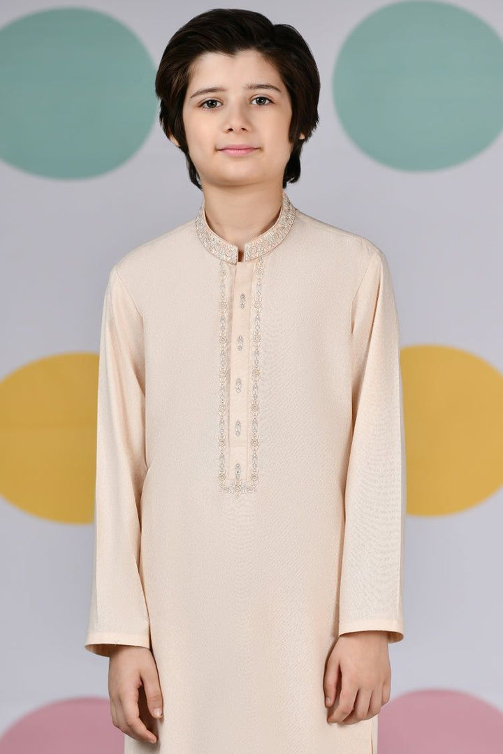 Blended Light Peach Shalwar Kameez - J. Junaid Jamshed