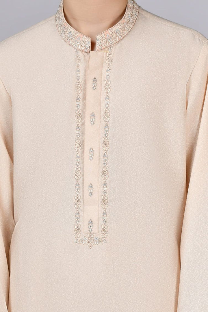 Blended Light Peach Shalwar Kameez - J. Junaid Jamshed