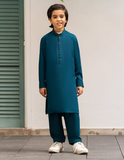 Blended Green Shalwar Kameez - J. Junaid Jamshed