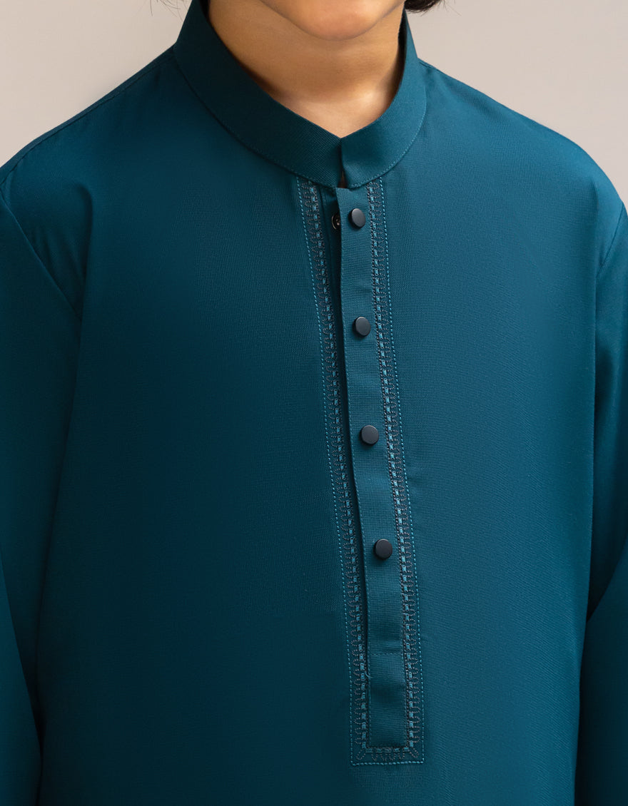 Blended Green Shalwar Kameez - J. Junaid Jamshed