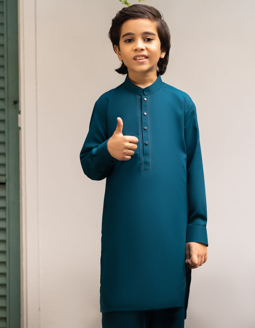 Blended Green Shalwar Kameez - J. Junaid Jamshed