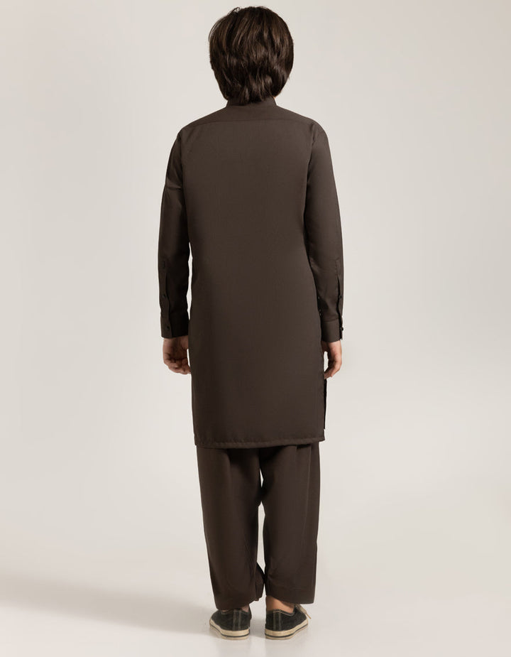 Blended Brown Shalwar Kameez - J. Junaid Jamshed